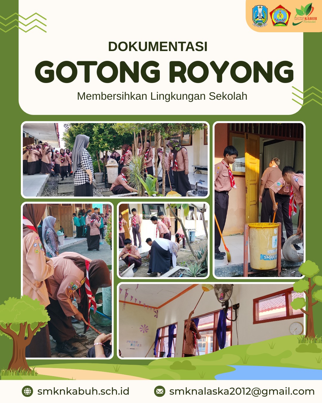 GOTONG ROYONG MEMBERSIHKAN LINGKUNGAN SEKOLAH
