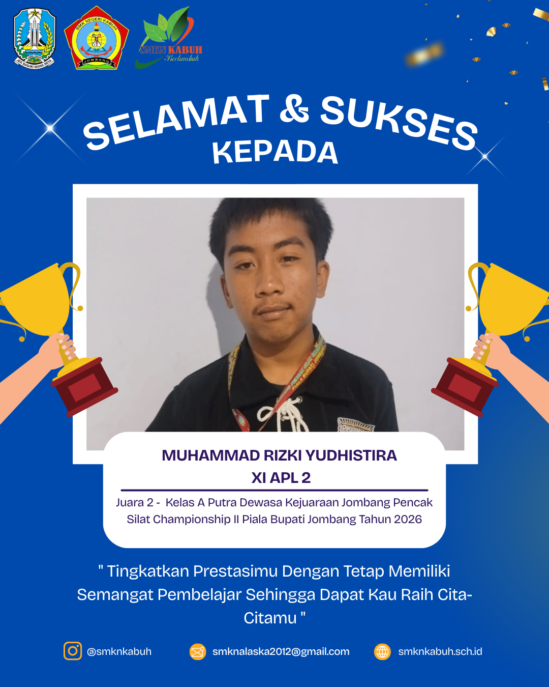 Juara 2 Kelas A Putra Dewasa Kejuaraan Jombang Pencak Silat Championship II Piala Bupati Jombang Tahun 2026